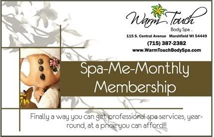 Save every month with the Spa-Me-Monthly Membership