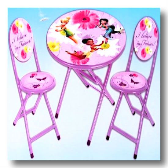 /Disney Tinkerbell Folding Table and Chairs
