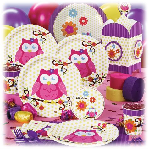 Girl Birthday Cakes on Owl Birthday Party Supplies