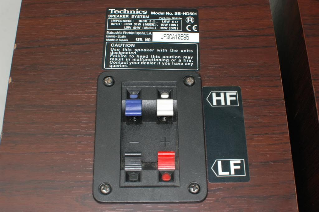 Technics SBHD501 HiFi Bookshelf Stereo Speakers High & Low Input 30W60W 6 Ohms eBay