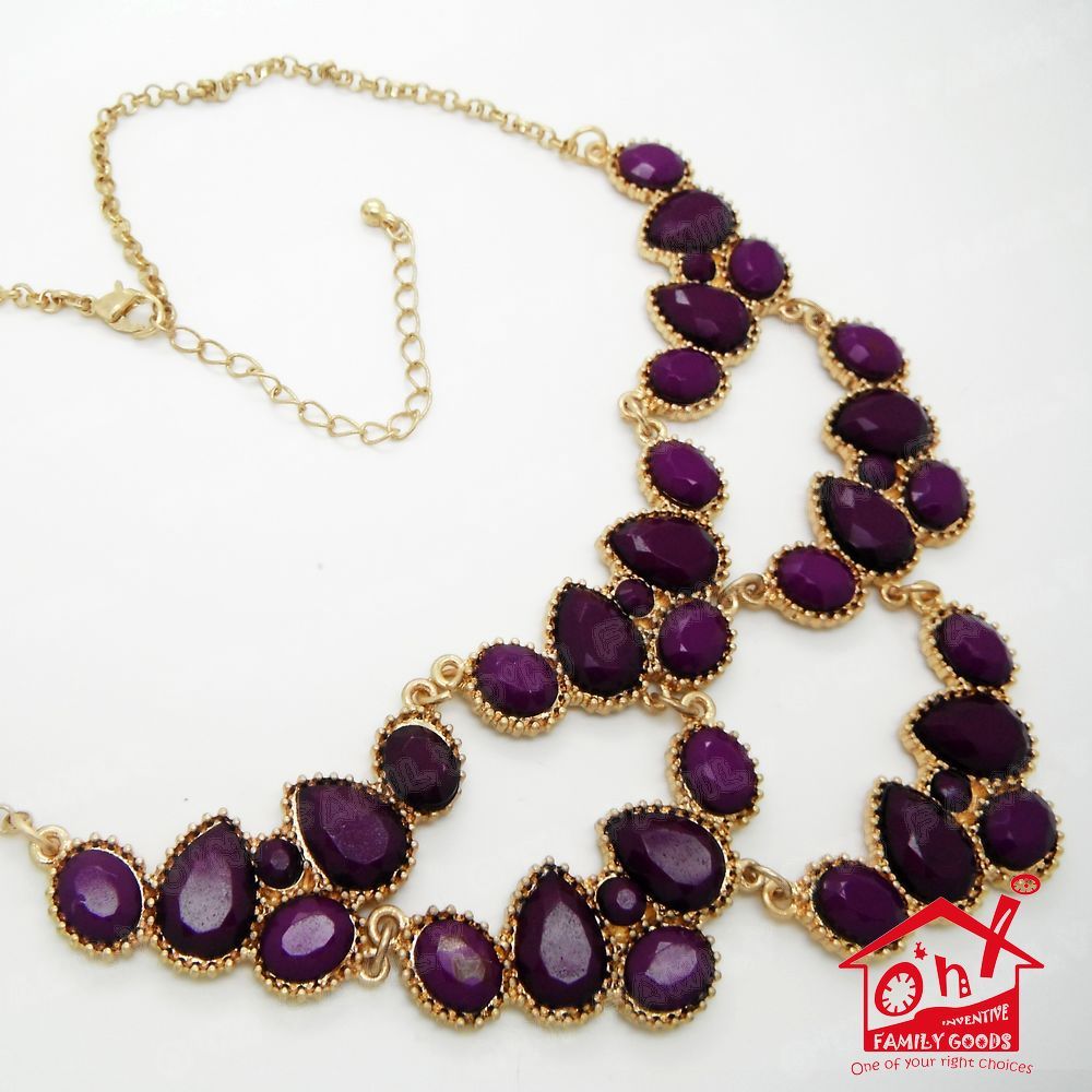 Vintage Detachable Precious Stone False Neck Collar Necklace Choker Choose In UK - Picture 3 of 5