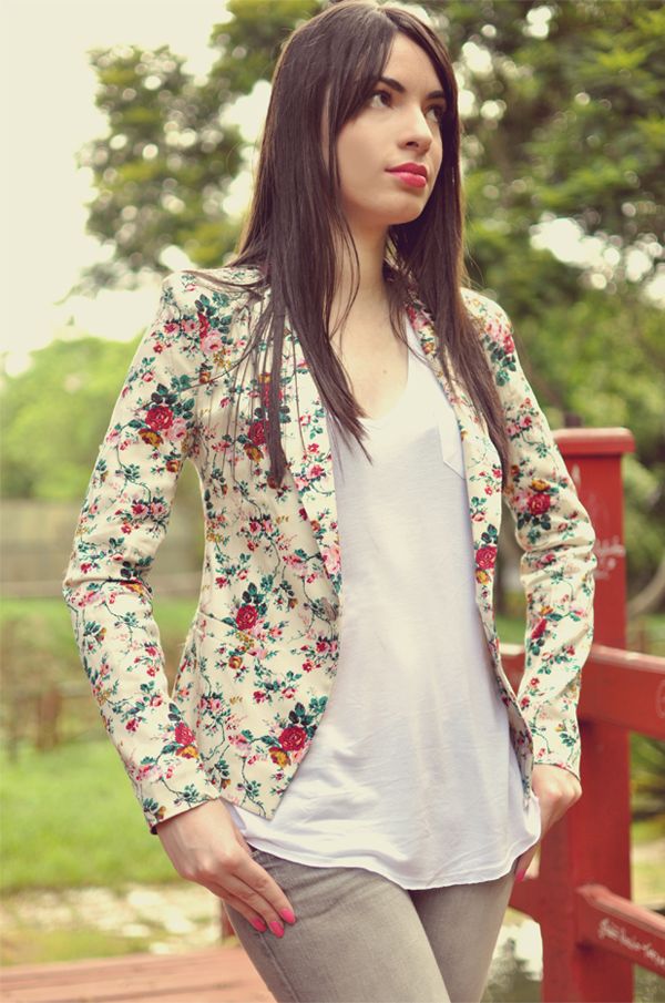 look blazer floral