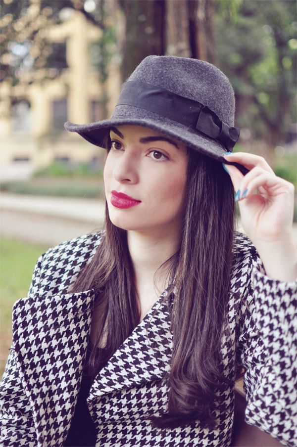 look de inverno com chapéu