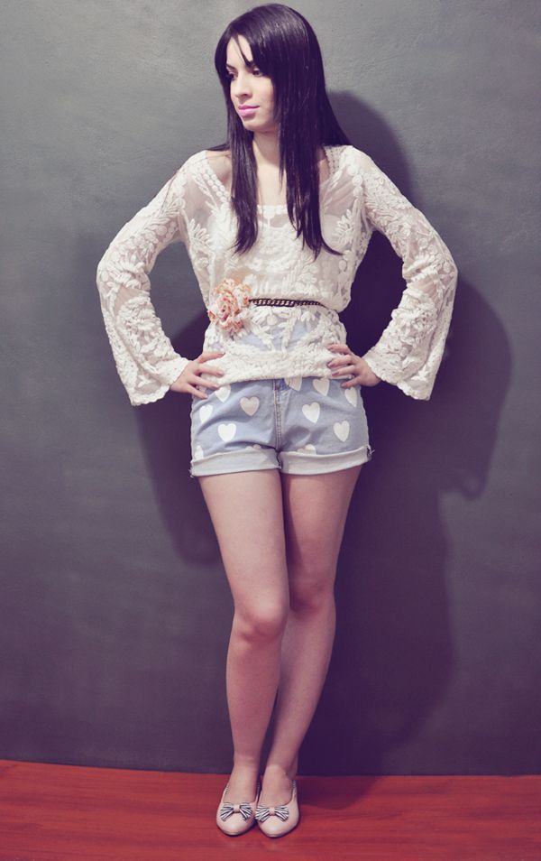 look short de coração