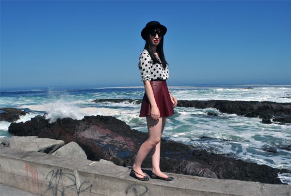 look blusa de bolinha
