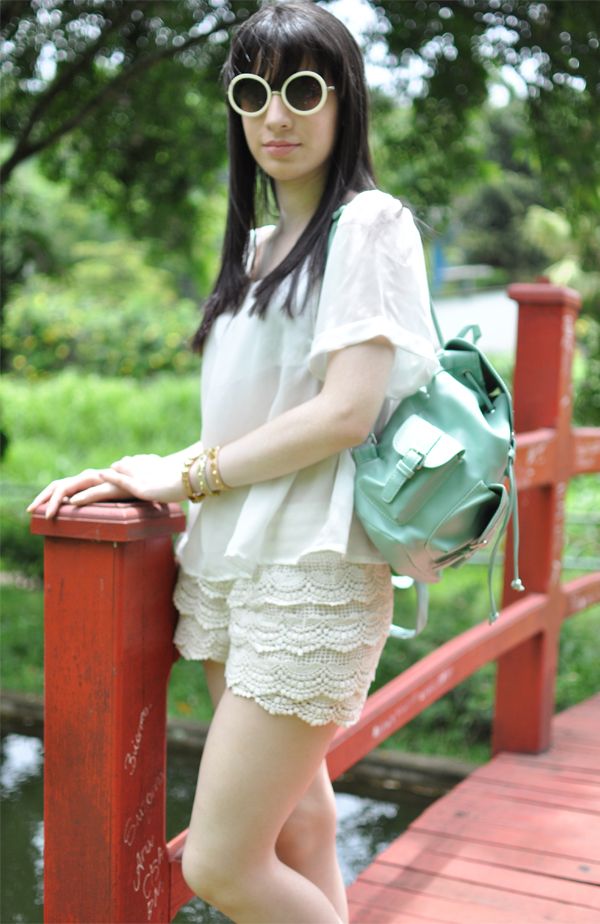 look branco e menta