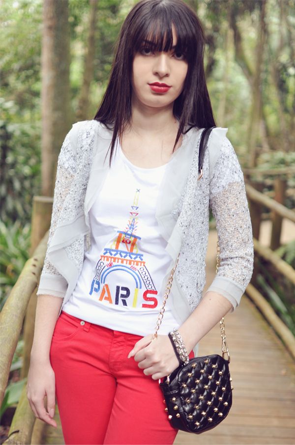 look t-shirt branca