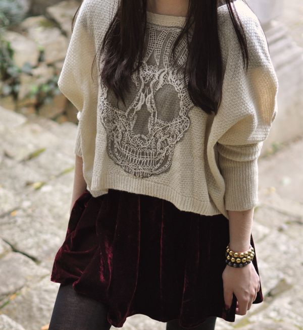 look saia de veludo