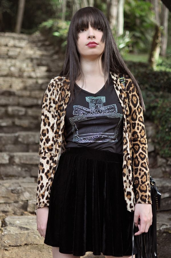 look cardigan de oncinha