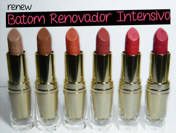 Swatch Linha Batom Renovador Intensivo Renew novas cores