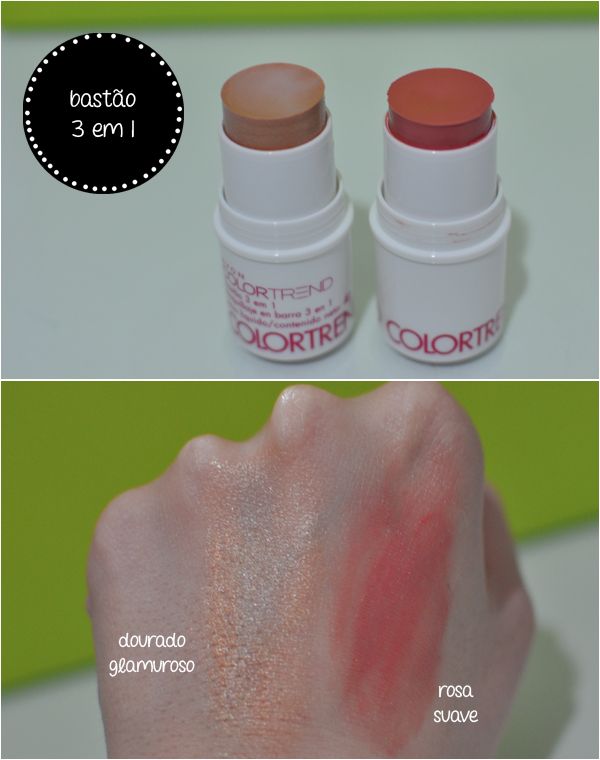 swatch avon bastão 3 em 1 dourado glamuroso rosa suave