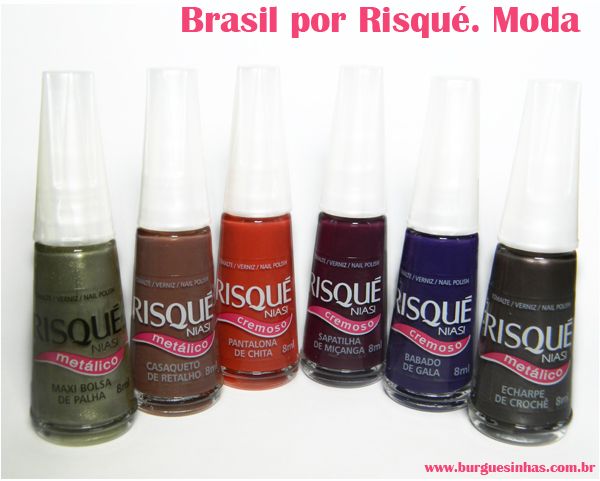 swatches Brasil por Risqué Moda
