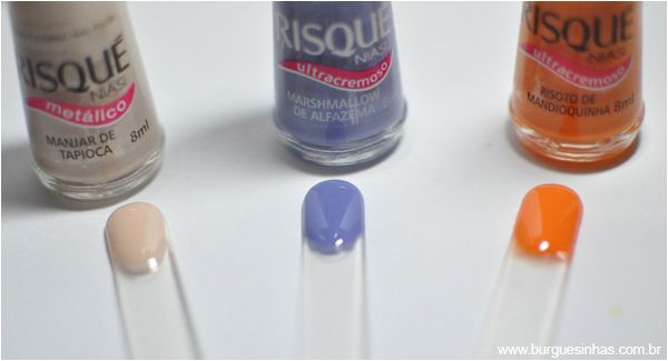 Swatches Risqué Manjar de Tapioca Marshmallow de Alfazema Risoto de Mandioquinha