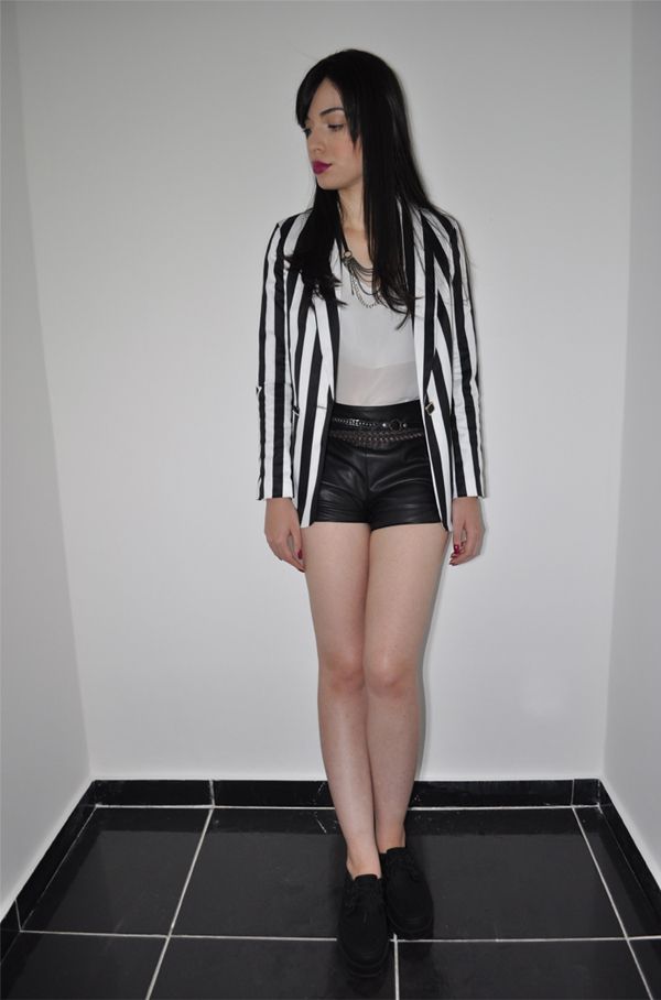 look blazer listrado