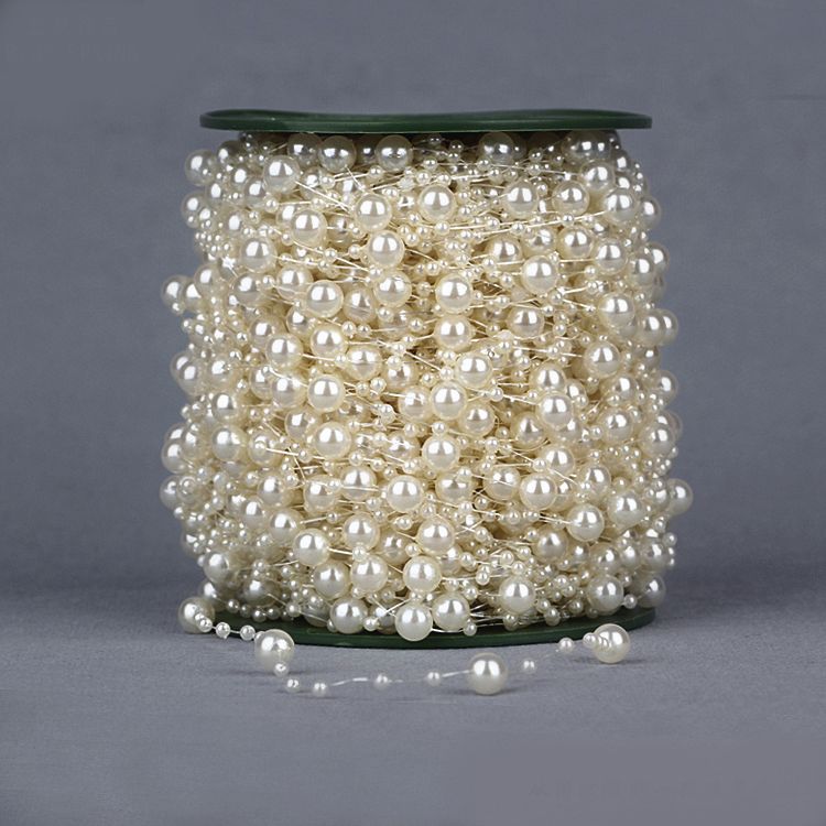 Lot 5M//60M Fishing Line Multicolor Pearl Beads Chain Garland Wedding Decoration