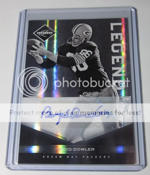   Leaf Limited Boyd Dowler Autograph 13/50 Green Bay Packers Legend Auto