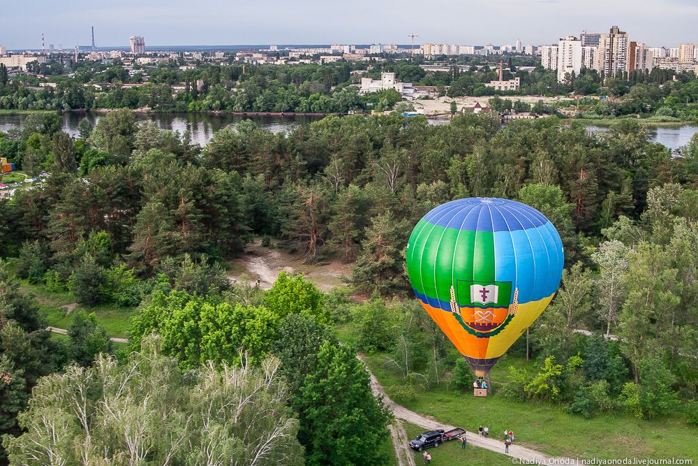 Над Киевом на воздушном шаре