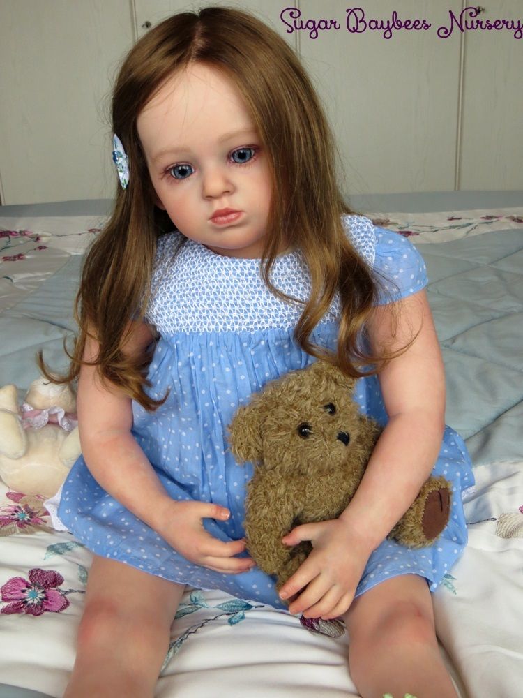 Amazing reborn toddler Emilia Natali Blick human hair, glass eyes, limited